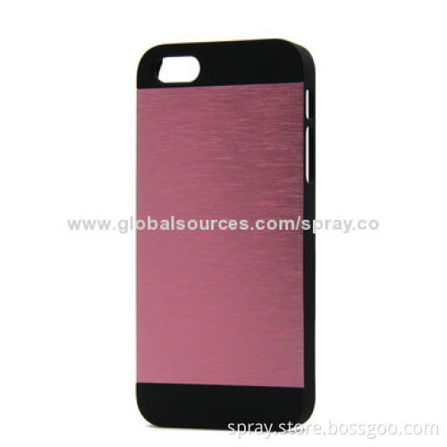 Radiation Reduction PC Cases for iPhone 5S, Hairline Brushed Aluminum Surface